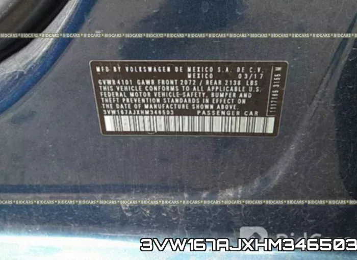 3VW167AJXHM346503 фото 10