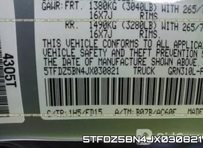 5TFDZ5BN4JX030821 фото 10