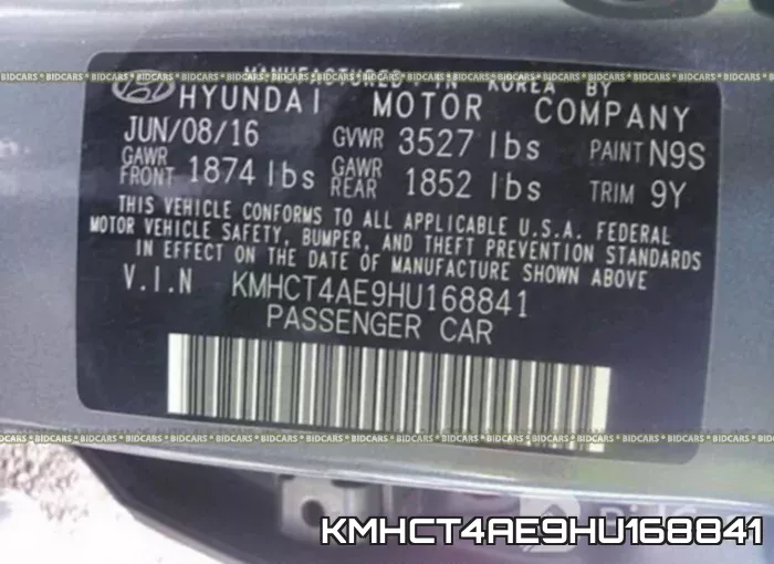 KMHCT4AE9HU168841 фото 10