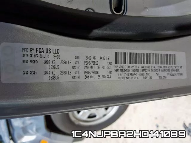 1C4NJPBA2HD141089 фото 2