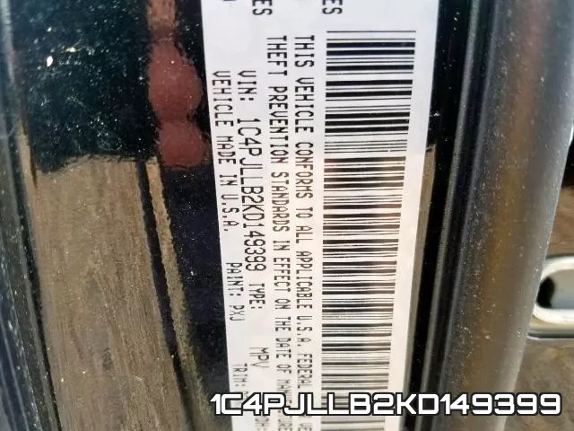1C4PJLLB2KD149399 фото 2