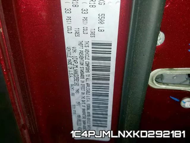 1C4PJMLNXKD292181 фото 2