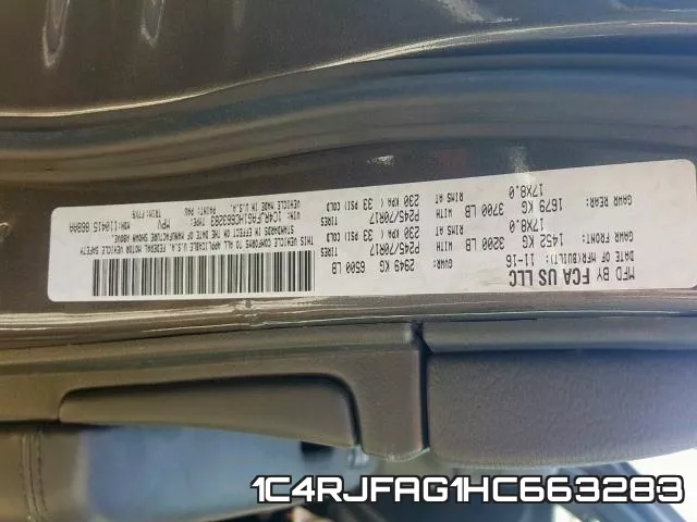 1C4RJFAG1HC663283 фото 2
