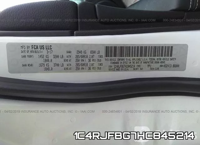 1C4RJFBG7HC845214 фото 10