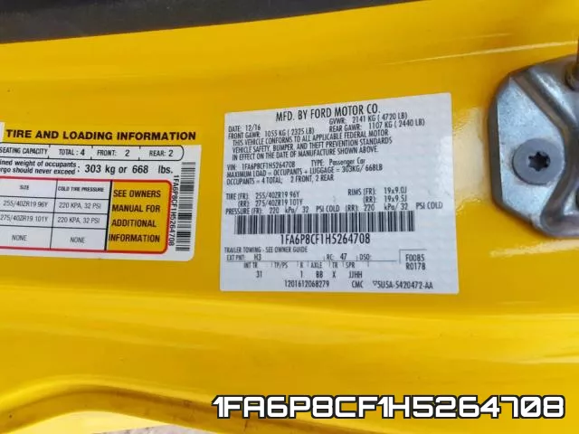 1FA6P8CF1H5264708 фото 2