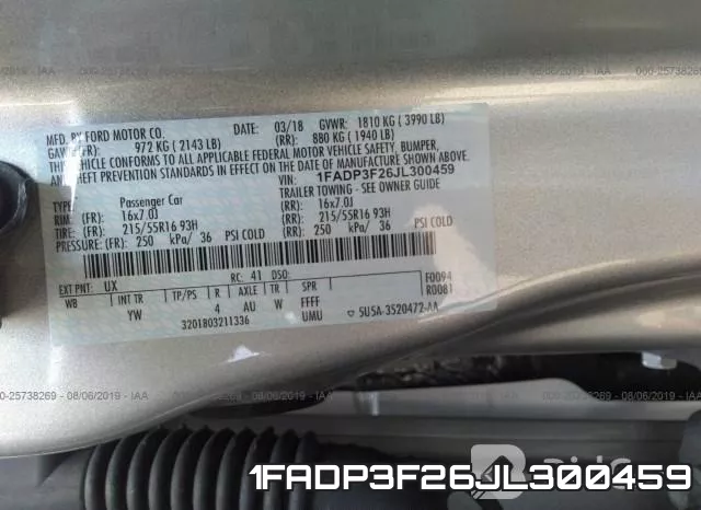 1FADP3F26JL300459 фото 9