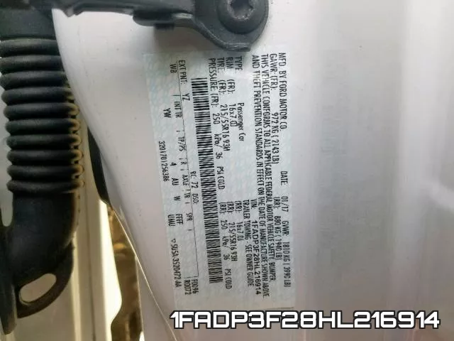 1FADP3F28HL216914 фото 2