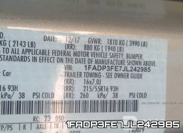 1FADP3FE7JL242985 фото 10