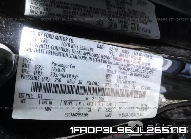 1FADP3L96JL265178 фото 10