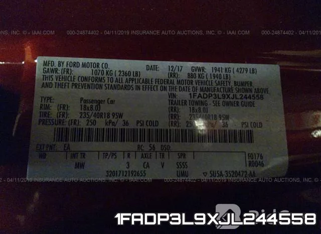 1FADP3L9XJL244558 фото 10
