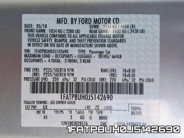1FATP8UH0J5142690 фото 2