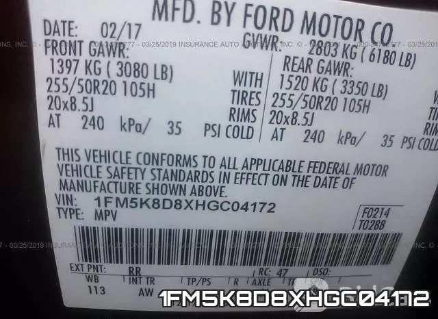 1FM5K8D8XHGC04172 фото 10