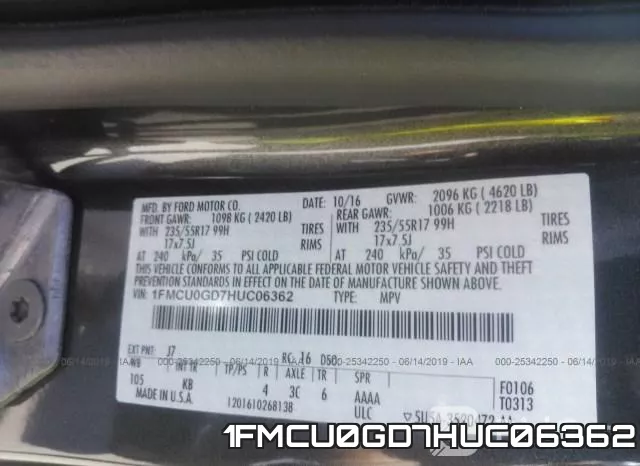 1FMCU0GD7HUC06362 фото 10