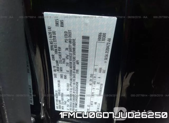 1FMCU0GD7JUD26250 фото 10