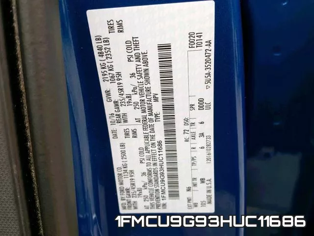 1FMCU9G93HUC11686 фото 2