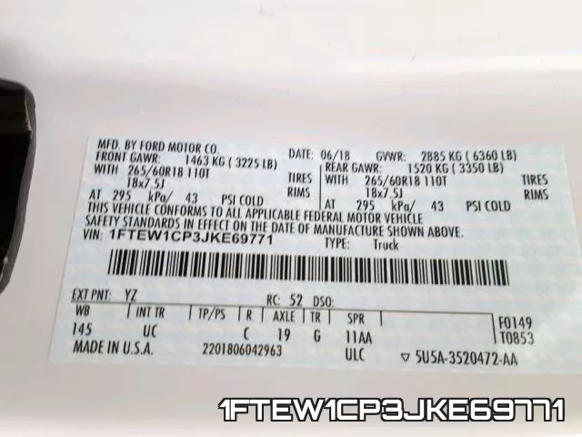 1FTEW1CP3JKE69771 фото 2