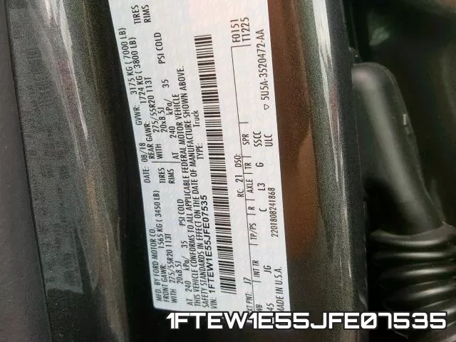 1FTEW1E55JFE07535 фото 2