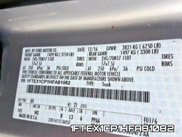 1FTEX1CP1HFA81082 фото 2