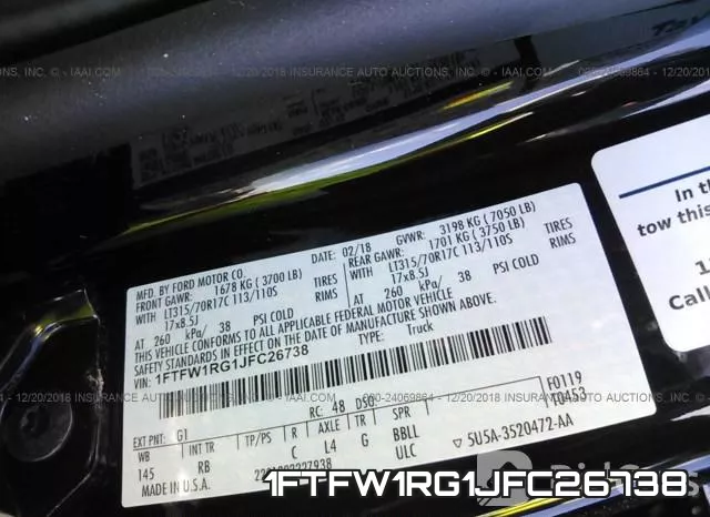 1FTFW1RG1JFC26738 фото 10