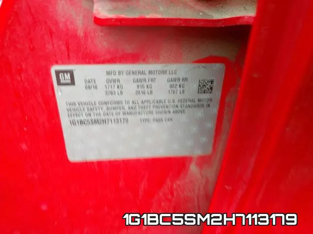 1G1BC5SM2H7113179 фото 2