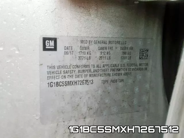 1G1BC5SMXH7267512 фото 2