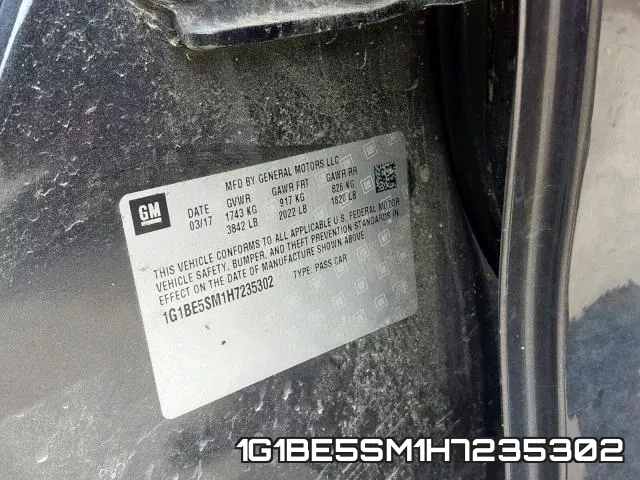 1G1BE5SM1H7235302 фото 2