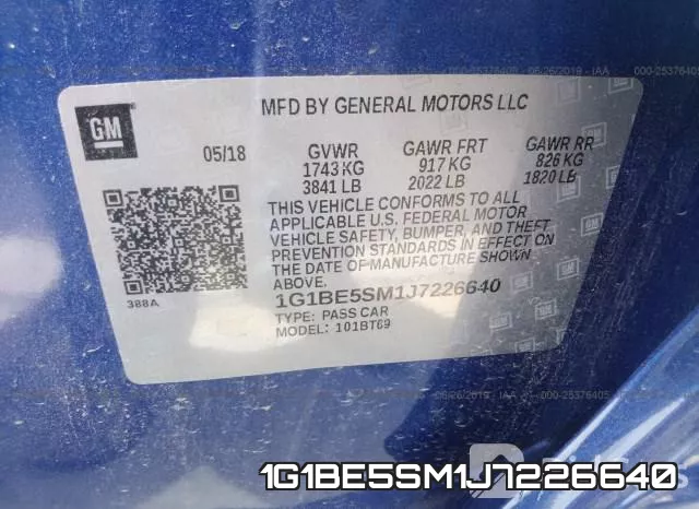 1G1BE5SM1J7226640 фото 10