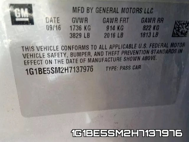 1G1BE5SM2H7137976 фото 2
