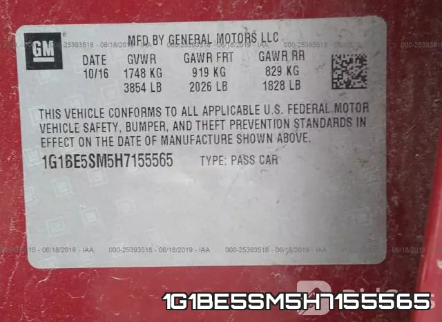 1G1BE5SM5H7155565 фото 10