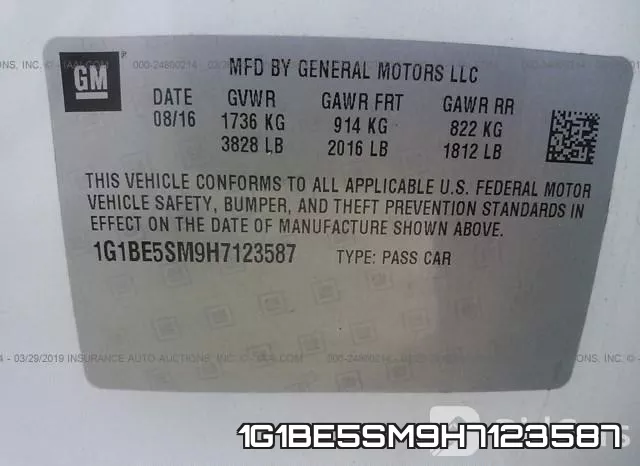 1G1BE5SM9H7123587 фото 10