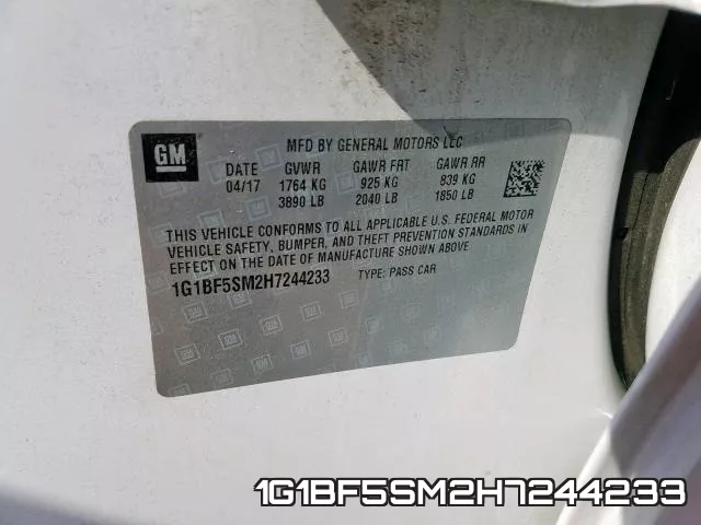 1G1BF5SM2H7244233 фото 2