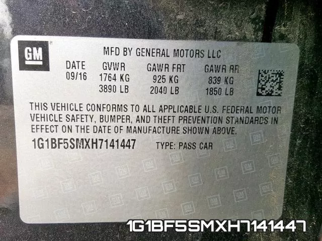 1G1BF5SMXH7141447 фото 2