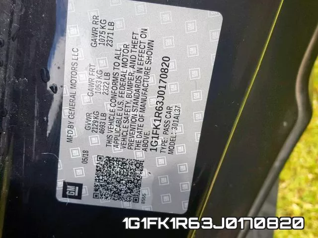 1G1FK1R63J0170820 фото 2