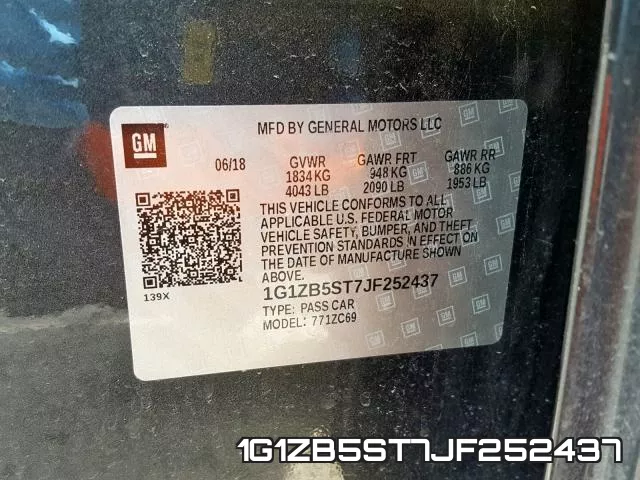 1G1ZB5ST7JF252437 фото 2