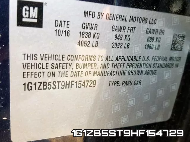 1G1ZB5ST9HF154729 фото 2