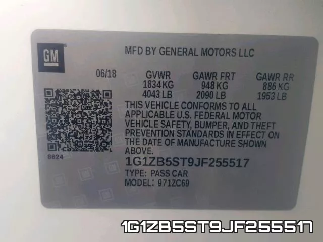 1G1ZB5ST9JF255517 фото 2
