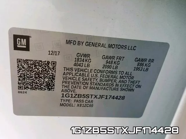 1G1ZB5STXJF174428 фото 2