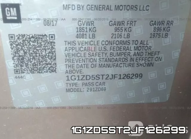 1G1ZD5ST2JF126299 фото 10