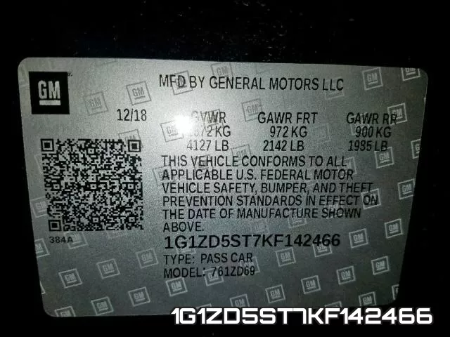 1G1ZD5ST7KF142466 фото 2