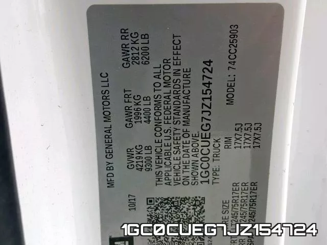 1GC0CUEG7JZ154724 фото 2