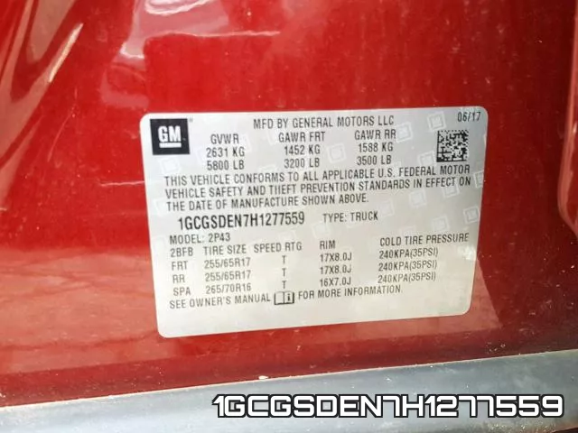 1GCGSDEN7H1277559 фото 2