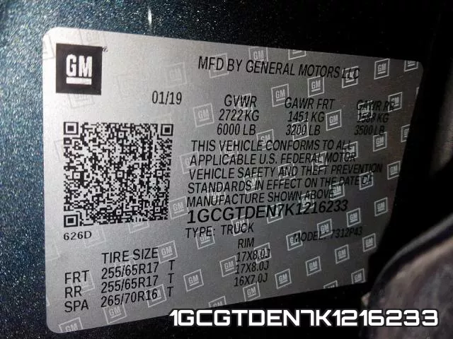 1GCGTDEN7K1216233 фото 2