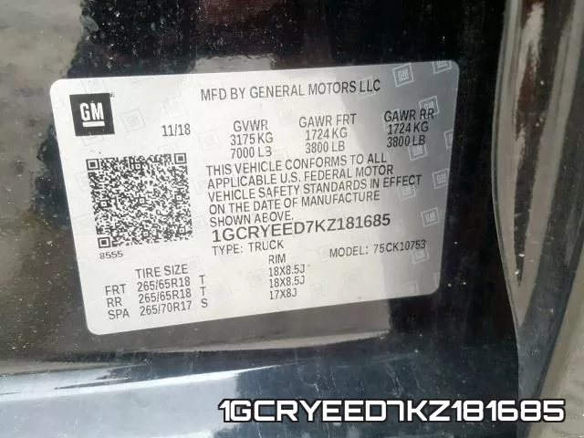 1GCRYEED7KZ181685 фото 2