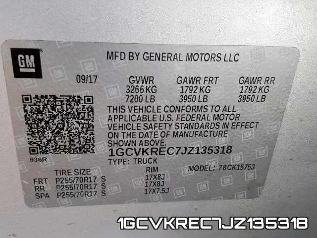1GCVKREC7JZ135318 фото 2