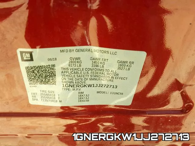 1GNERGKW1JJ272713 фото 2