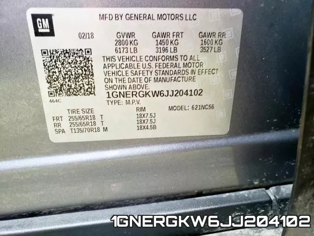 1GNERGKW6JJ204102 фото 2