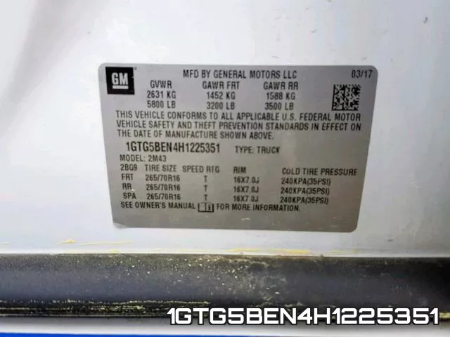 1GTG5BEN4H1225351 фото 2