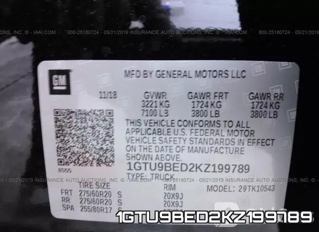 1GTU9BED2KZ199789 фото 10