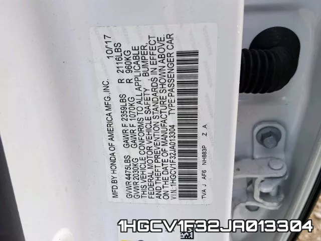1HGCV1F32JA013304 фото 2