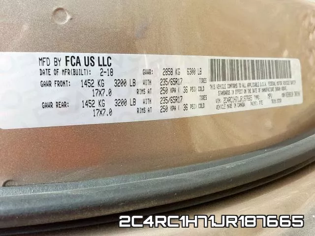 2C4RC1H71JR187665 фото 2